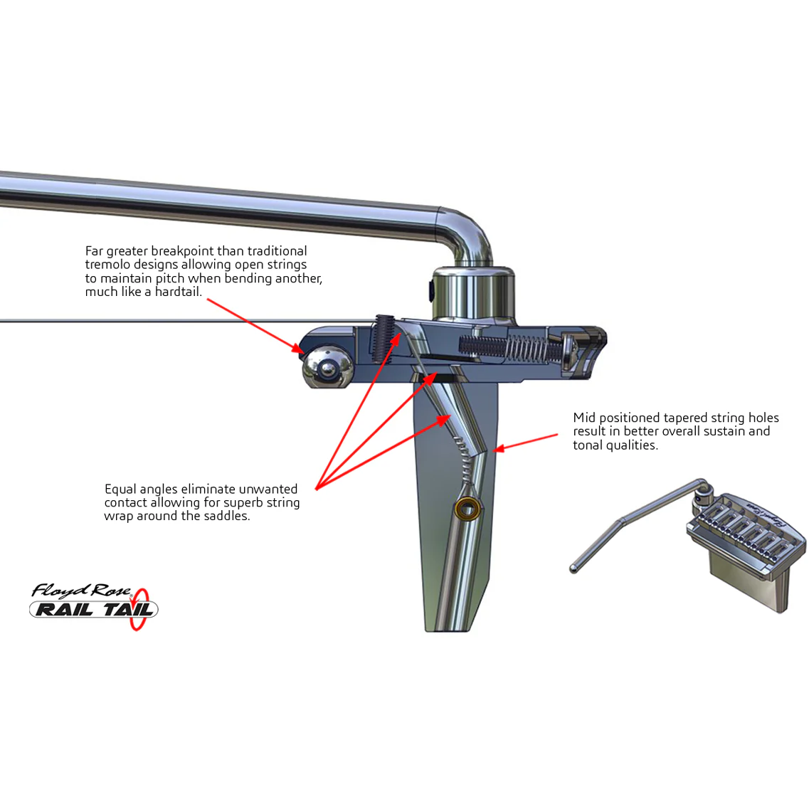 FR Rail Tail Tremolo - Wide - Image 4